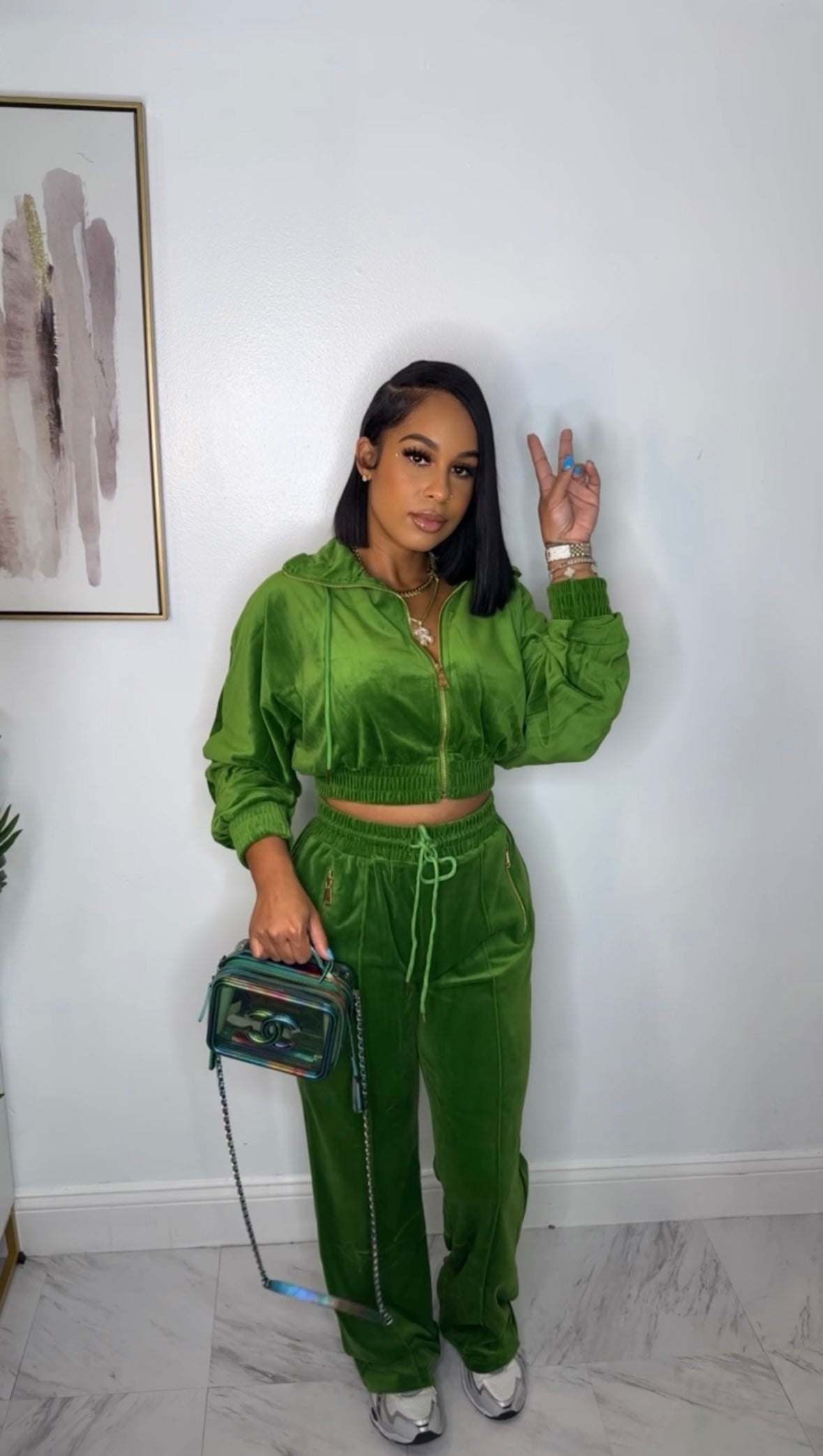 Green Luxe Tracksuit