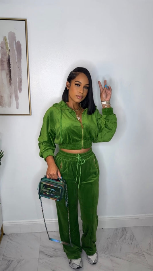 Green Luxe Tracksuit